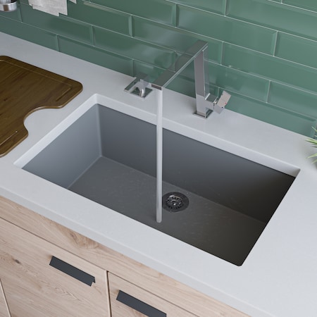 Titanium 30 Undermount Sgl Bowl Granite Composite Kitchen Sink